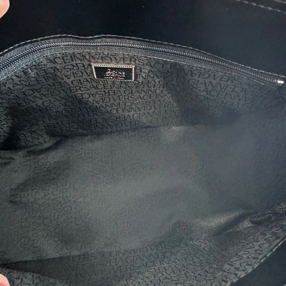 Versace Patent Leather Shoulder Bag with Silver Hardware - Picture 9 of 11